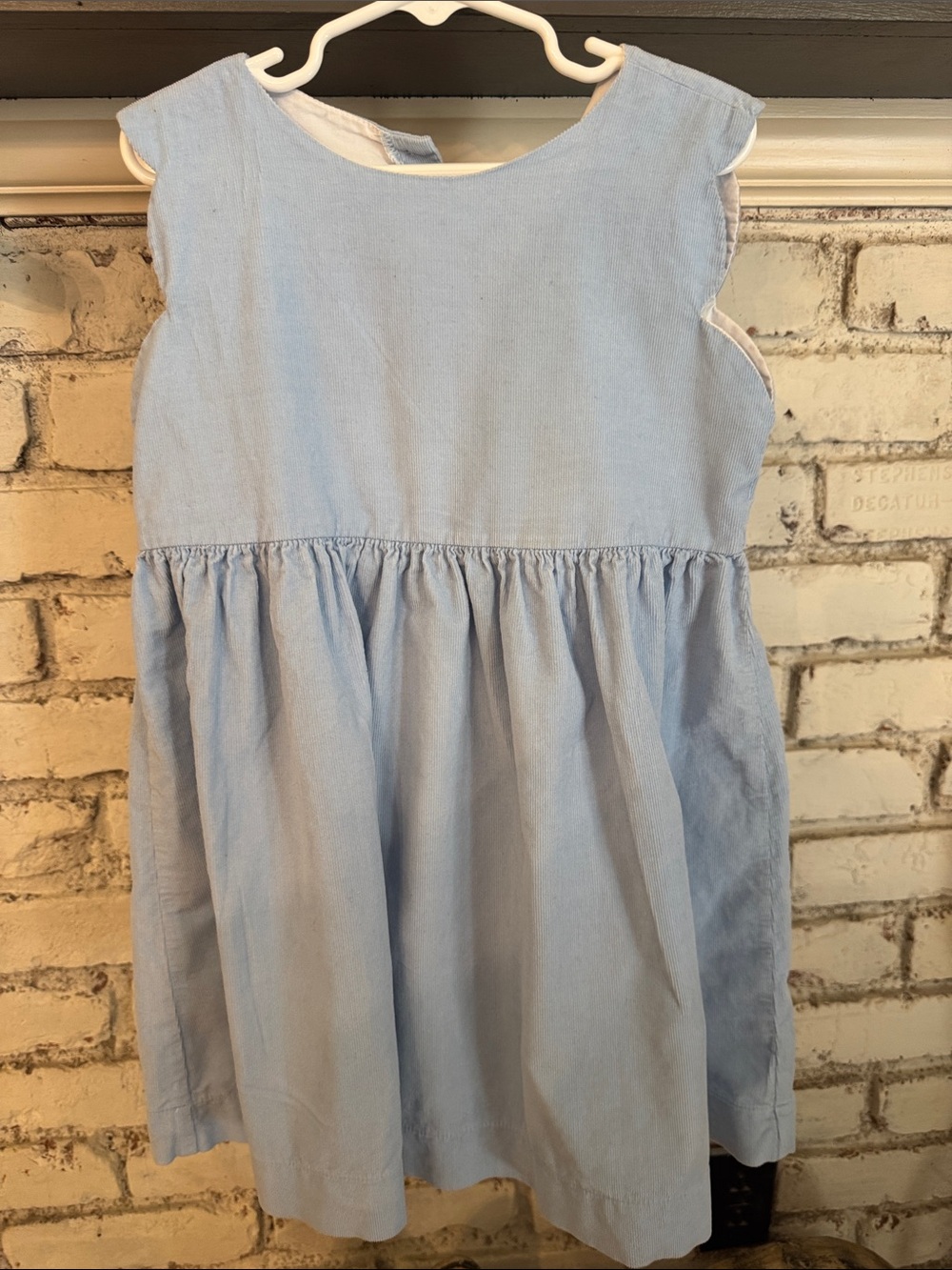James & Lottie Light Blue Sleeveless Girls' Dress corduroy